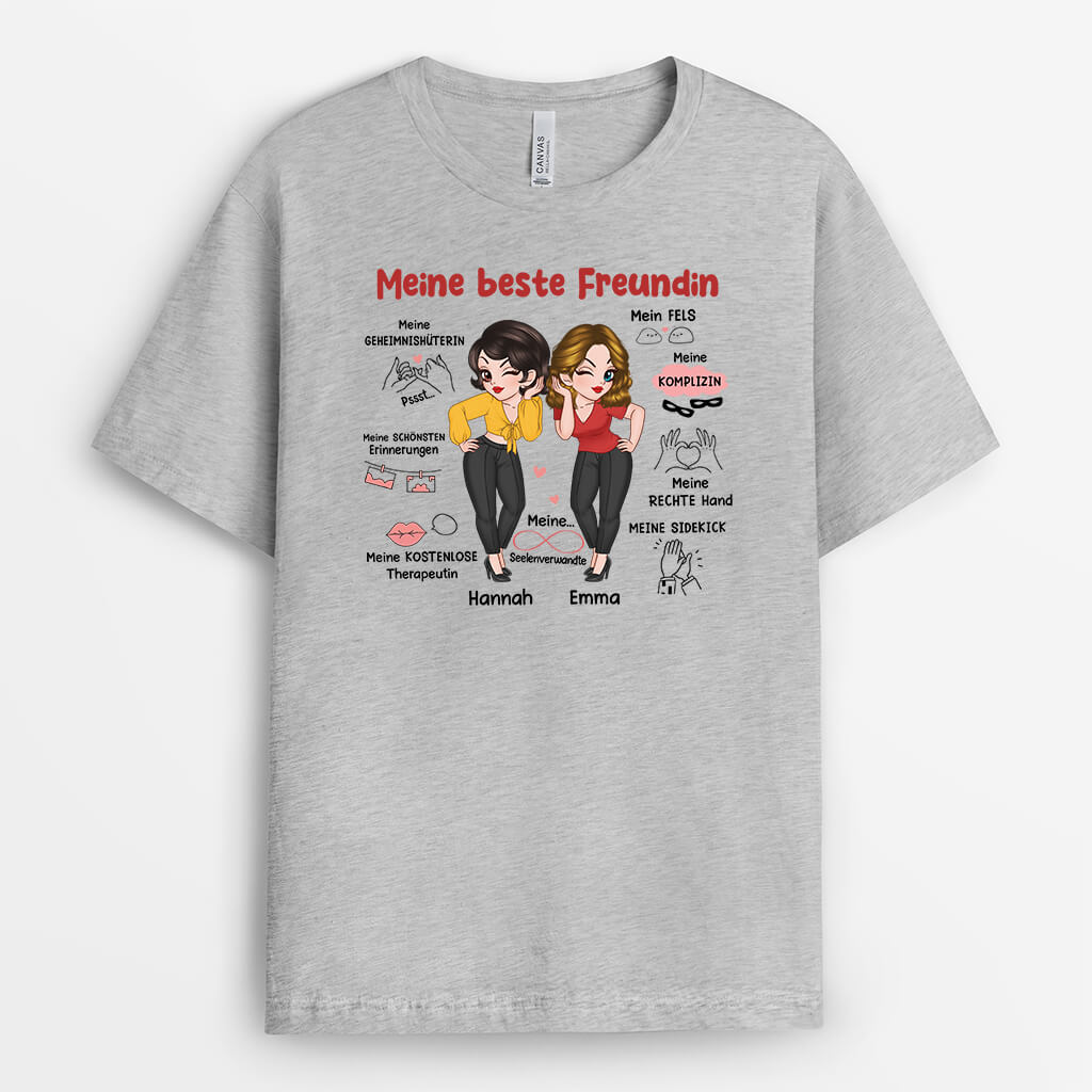 2722AGE2 meine beste freundin definition  personalisiertes t shirt fur beste freundinnen