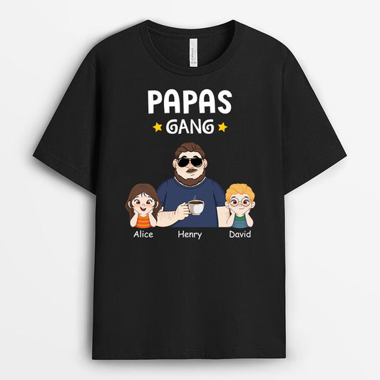 2741AGE1 papas opas bande  personalisiertes t shirt fur manner