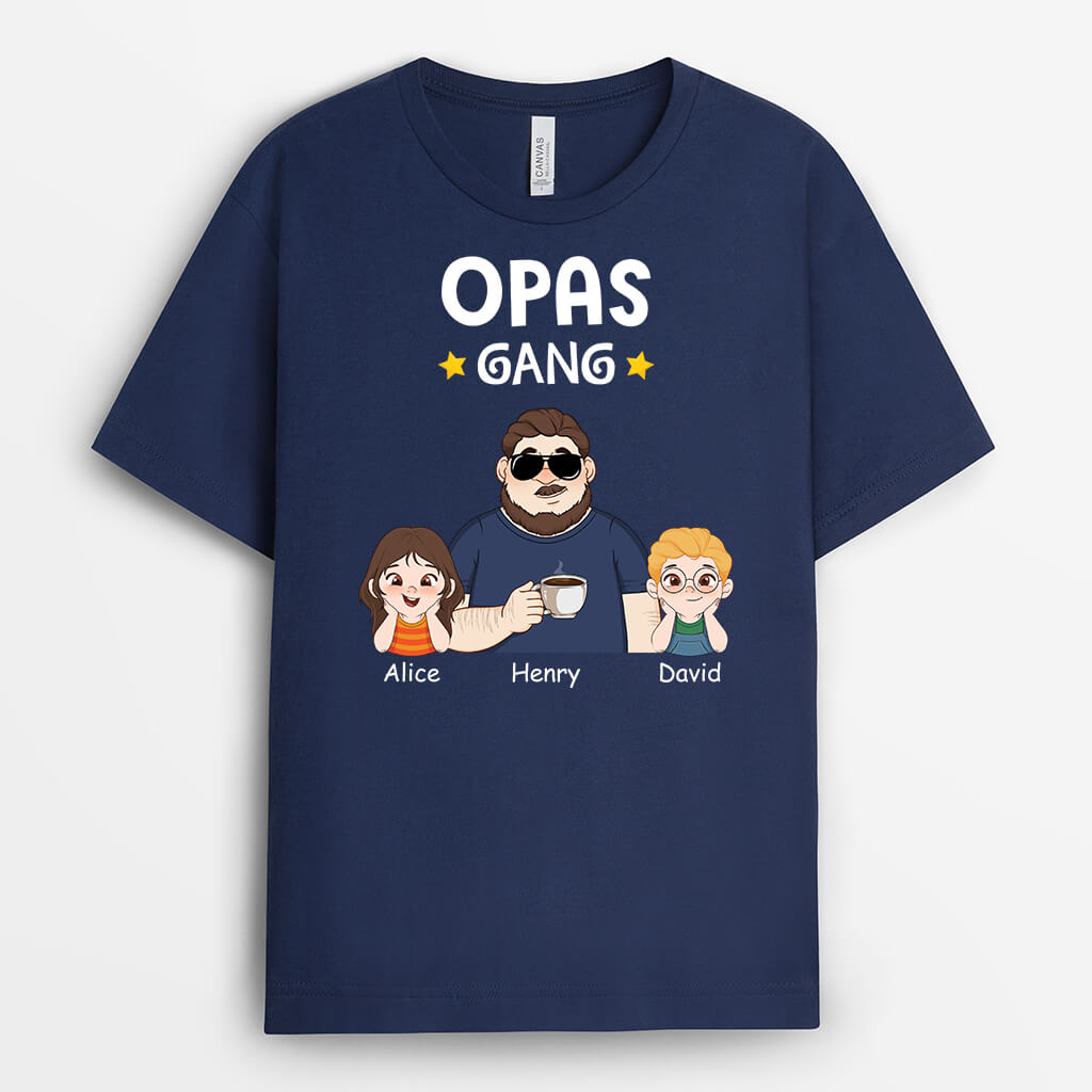 2741AGE2 papas opas bande  personalisiertes t shirt fur manner