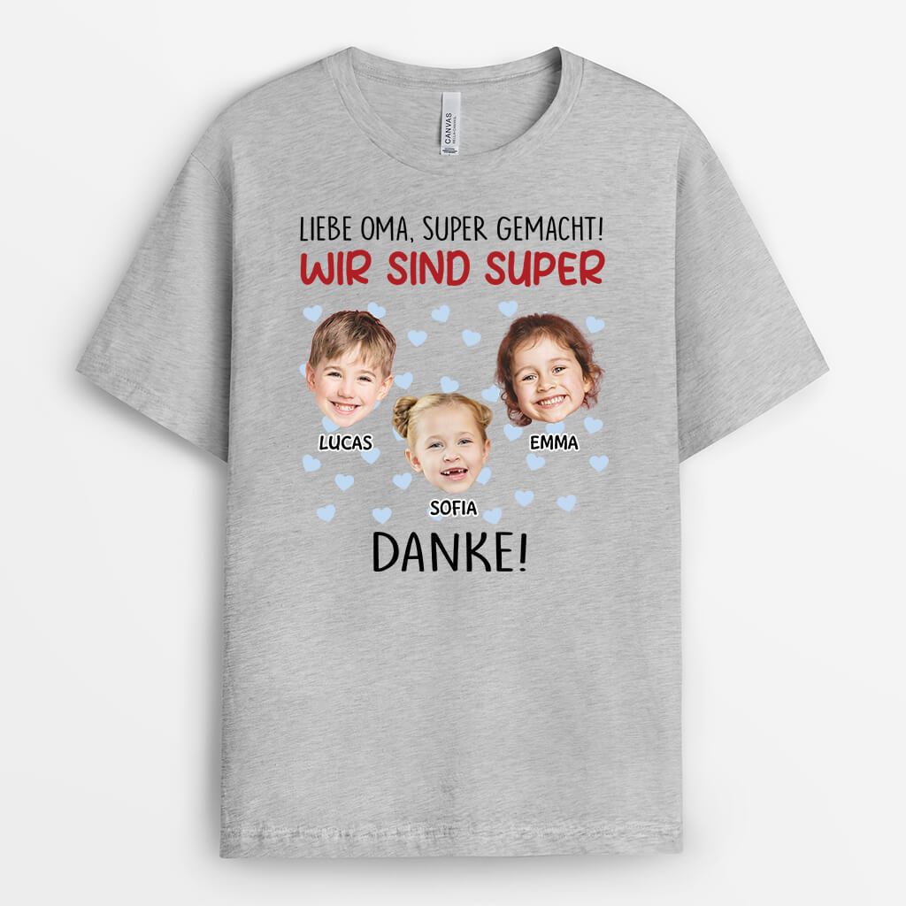 2744AGE2 liebe mama oma super gemacht ich bin super  personalisiertes t shirt fur frauen