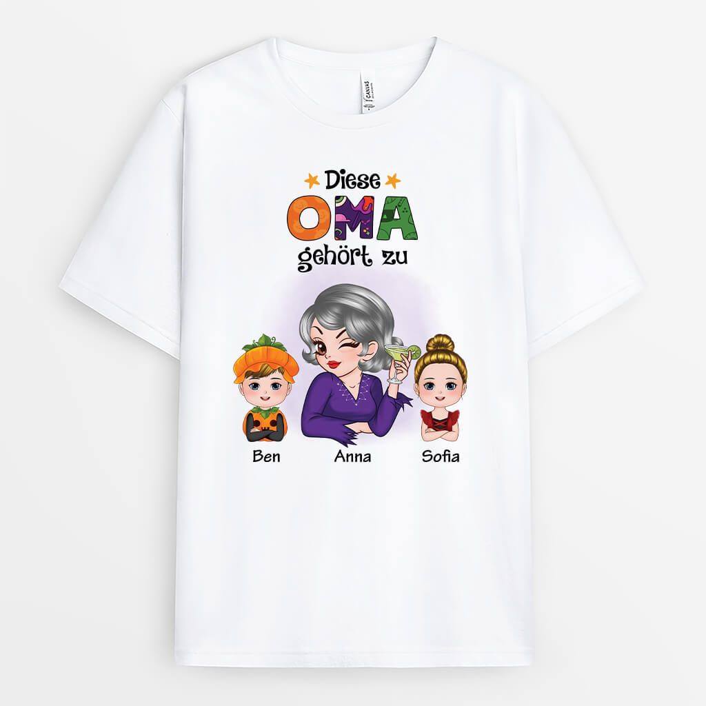 2753AGE1 diese oma mama gehort zu  personalisiertes t shirt fur frauen zu halloween