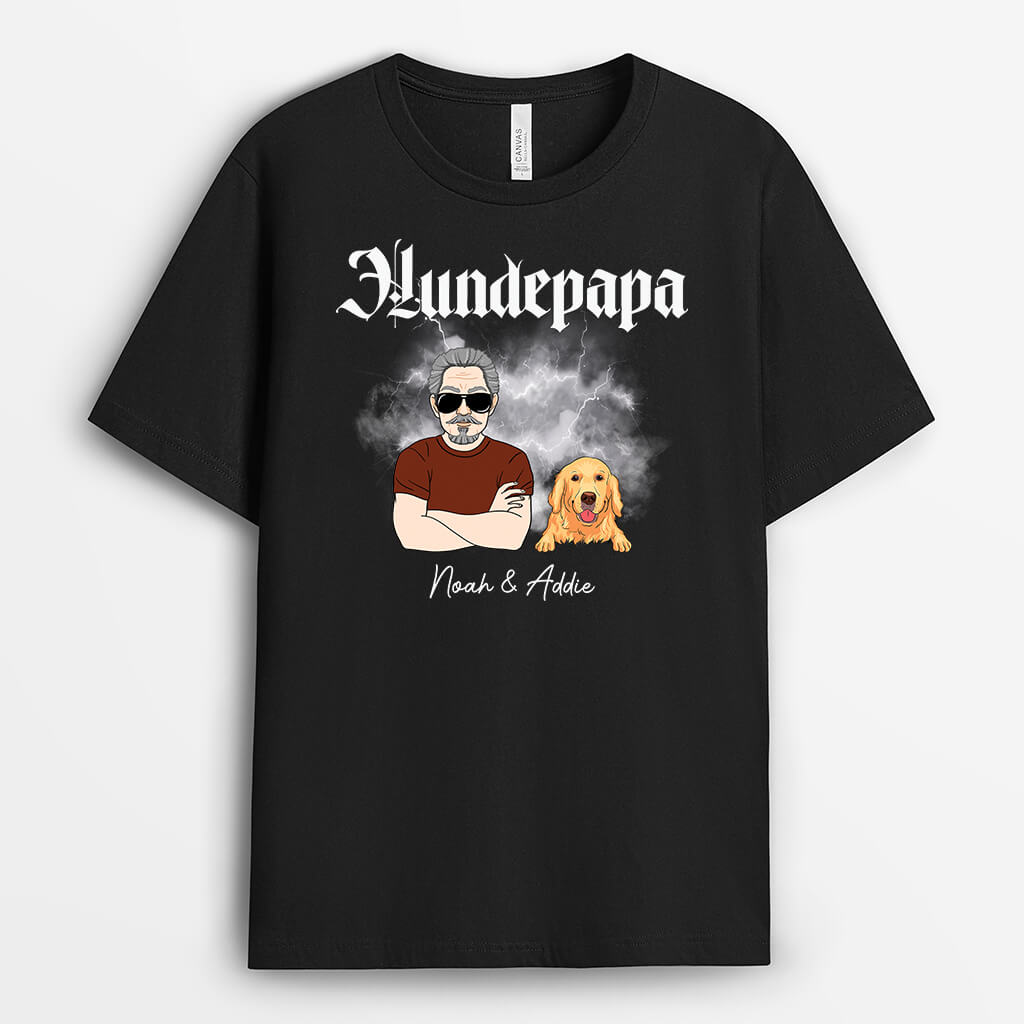 2758AGE1 hundepapa  personalisiertes t shirt fur hundeliebhaber