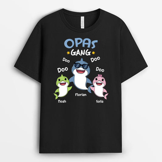 2764AGE1 papas opas bande  personalisiertes t shirt fur manner