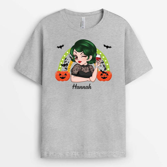 2767AGE2 frauen und halloween party  personalisiertes t shirt mit halloween motiv fur frauen