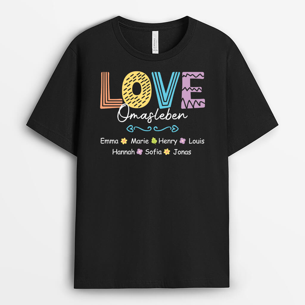 2770AGE1 liebe omasleben mamasleben  personalisiertes t shirt fur frauen