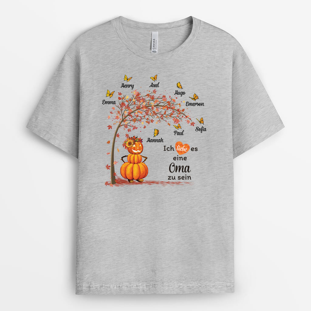 2773AGE2 ich liebe es eine mama oma zu sein  personalisiertes t shirt mit herbstmotiven fur frauen