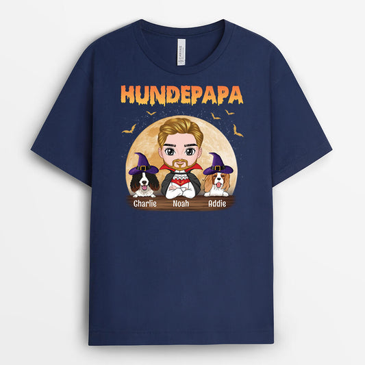 2777AGE2 hundepapa  personalisiertes t shirt mit halloween motiv fur hundeliebhaber