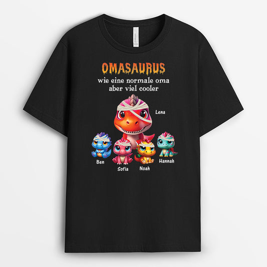 2779AGE1 omasaurus mamasaurus wie eine normale oma mama aber viel toller personalisiertes t shirt fur frauen 2779