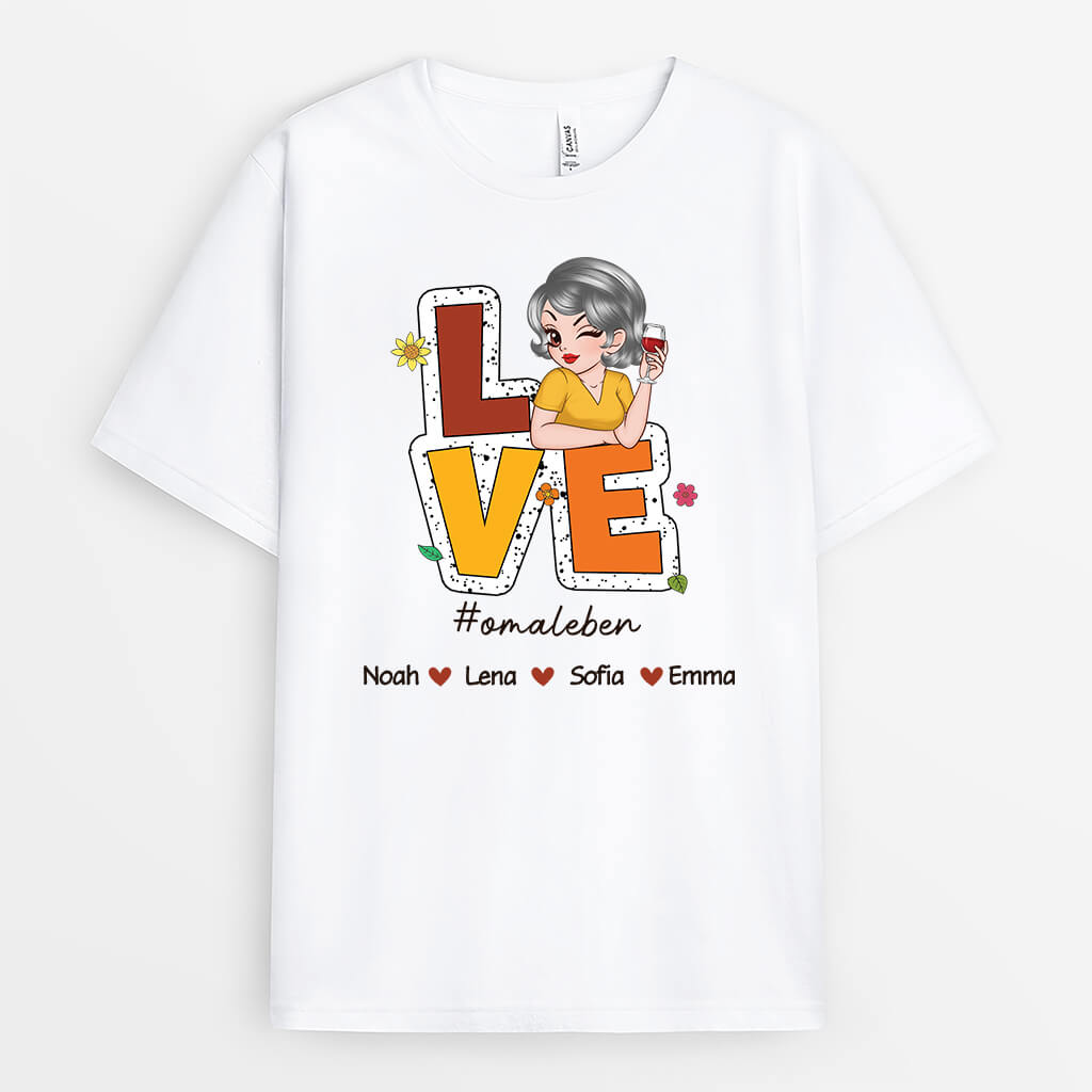 2780AGE1 liebe mamaleben omaleben  personalisiertes t shirt fur frauen