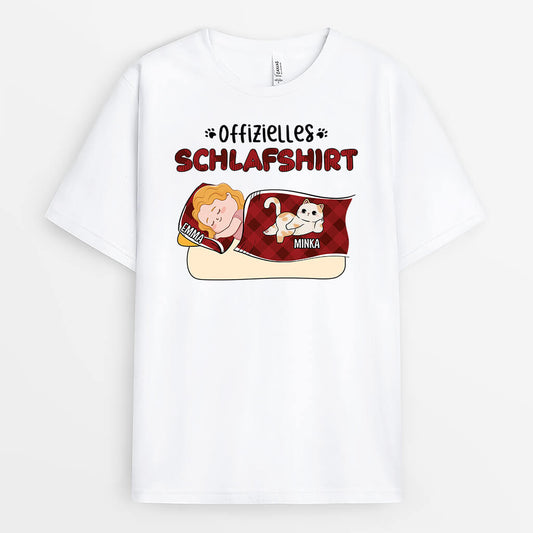 2787AGE1 offizielles schlafshirt  personalisiertes schlafshirt fur katzenliebhaber