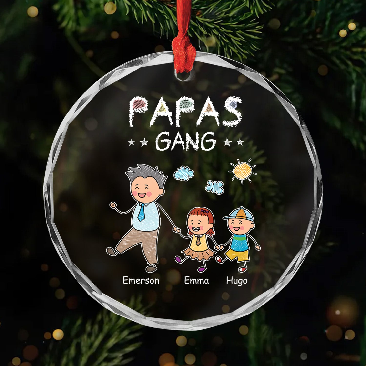 2793OGE1 opas gang buntstift personalisierte glas ornamente opa 2793O3L8B