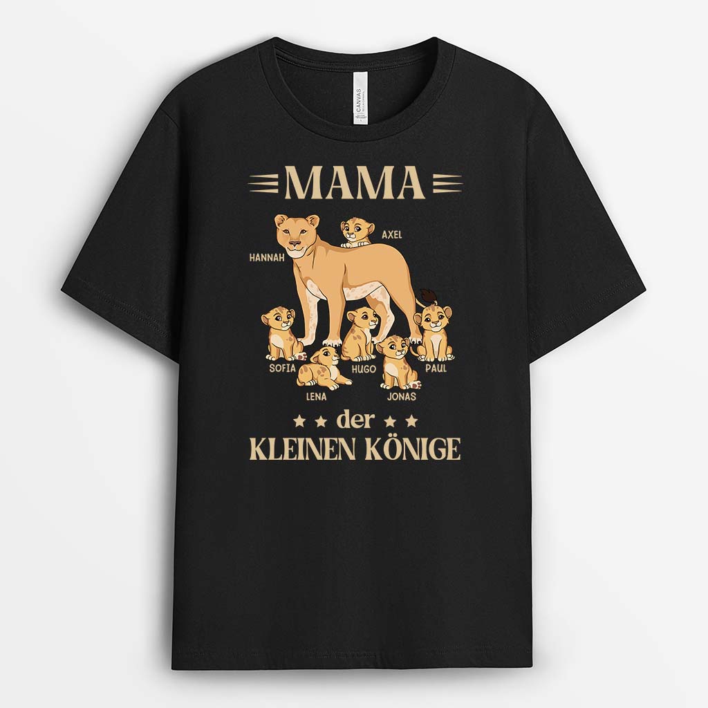 2798AGE1 mama der kleinen konige  personalisiertes t shirt fur mamas