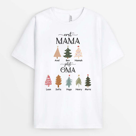 2818AGE1 fruher mama jetzt oma  personalisiertes t shirt fur damen