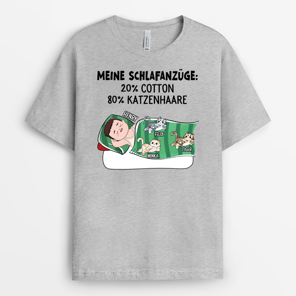 2866AGE2 meine schlaf anzuge 20_ cotton 80_ katzenhaare  personalisiertes t shirt fur katzenliebhaber