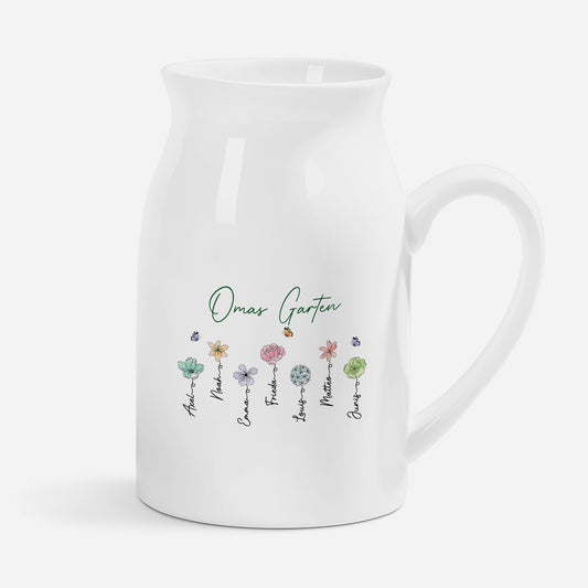2877OGE1 omas garten blumen personalisiertes geschenk garten  vase aus keramik oma  mama_ 2877o8l5a