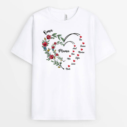 2886AGE1 oma mama und kinder  personalisiertes t shirt fur frauen