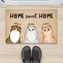 2916DGE2 home sweet home  personalisierte fussmatte fur katzenbeliebhaber