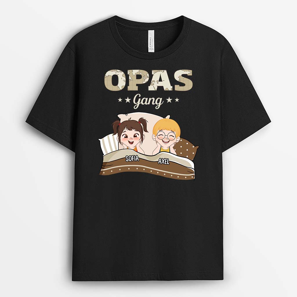 2918AGE1 papas bande  personalisiertes schlafshirt fur papas