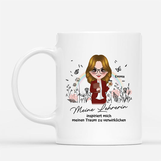 2921MGE1 unsere lehrerin inspiriert uns unsere traume zu verwirklichen personalisierte tasse fur lehrerinnen 2921m_1