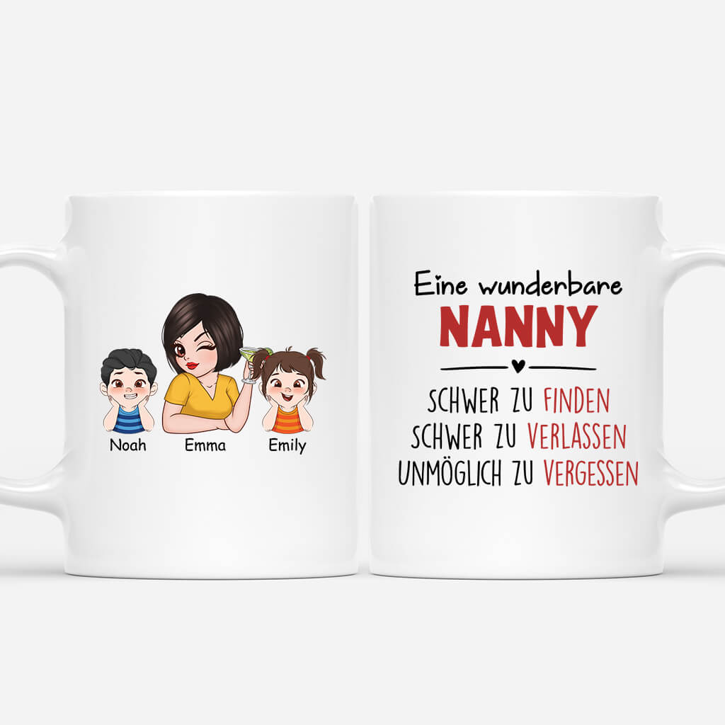 2941MGE1 eine wunderbare nanny  personalisierte tasse fur nannys