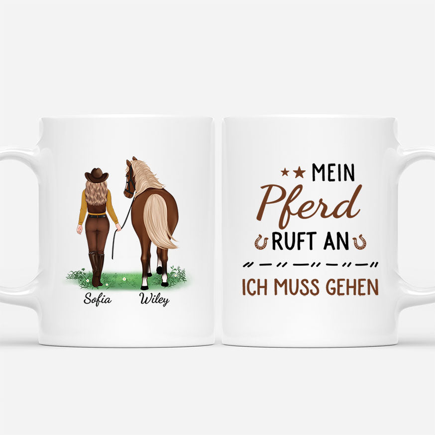 2944MGE1 mein pferd ruft ich muss gehen  personalisierte tasse fur pferdeliebhaber