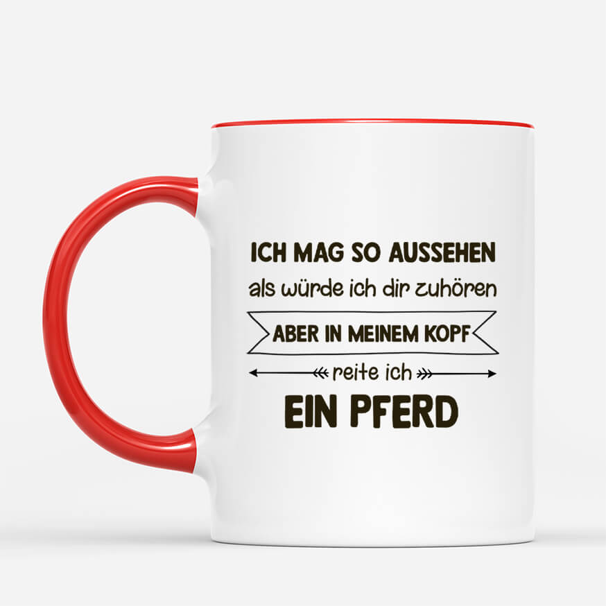 2949MGE2 in meinem kopf reite ich ein pferd  personalisierte tasse fur pferdeliebhaber