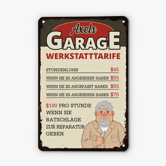 2952EGE2 garagenwerkstatt preise  personalisiertes turschild fur manner