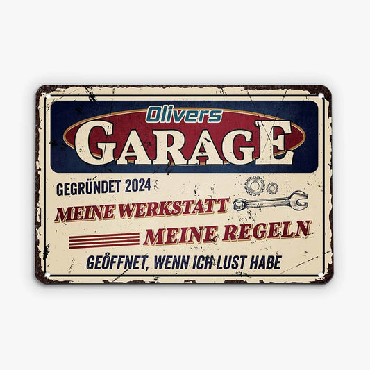 2959EGE1 meine werkstatt meine regeln  personalisiertes turschild fur manner