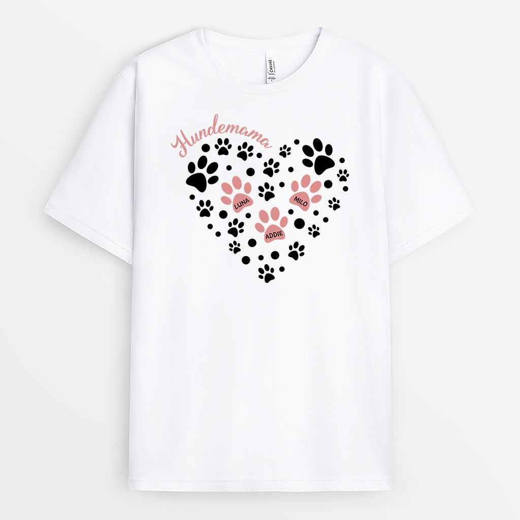 2979AGE1 hundemama herz pfoten weisses t shirt hund personalisiert 2979A8L5C