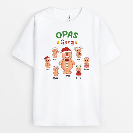 2980AGE1 opas papas bande lebkuchenmann  personalisiertes t shirt fur manner zu weihnachten