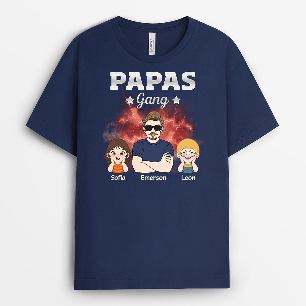 2985AGE2 opas papas bande  personalisiertes t shirt fur manner