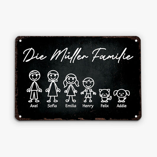 2994EGE1 die familie  personalisiertes turschild fur die familie