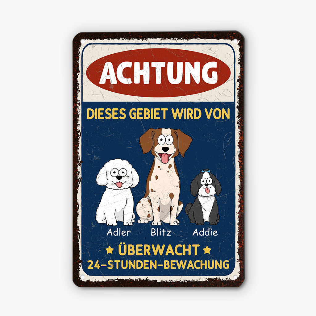 3005EGE2 sicherheit auf vier pfoten personalisierte hunde geschenke  turschild 3005e6p3c