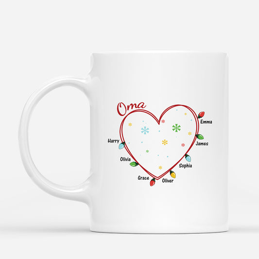 3017MGE1 oma und kinder lichterkette herz weihnachtstasse personalisiert_ 3017MKV0A