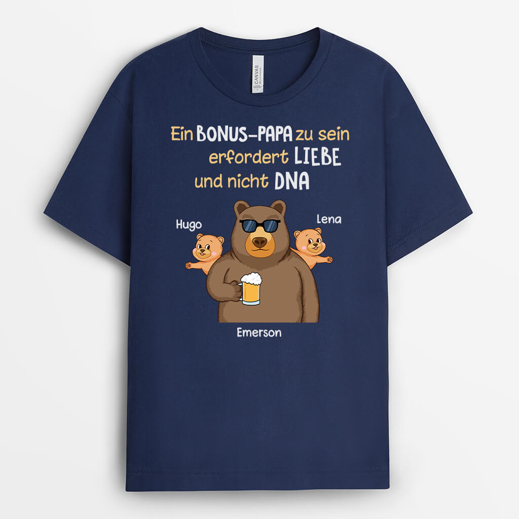 3020AGE2 ein papa zu sein erfordert liebe und nicht dna  personalisiertes t shirt fur stiefvater