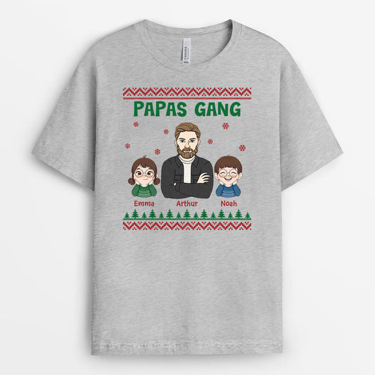 3023AGE2 opas papas bande  personalisiertes t shirt fur manner zu weihnachten