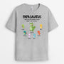 3033AGE2 papasaurus opasaurus  personalisiertes t shirt fur manner