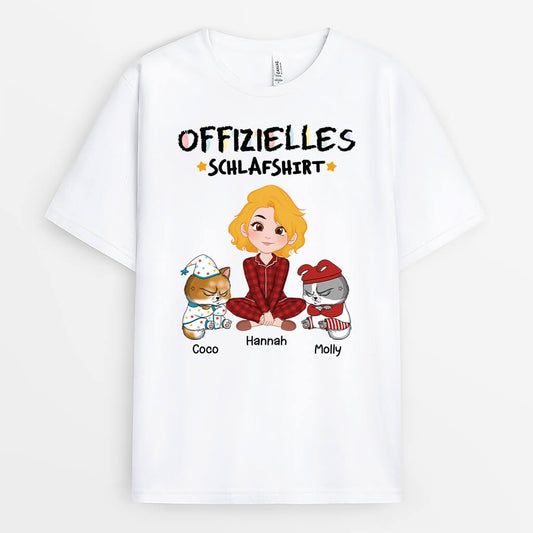 3034AGE1 offizielles schlafshirt  personalisiertes t shirt fur katzenliebhaber