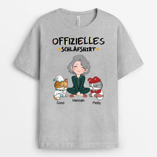 3034AGE2 offizielles schlafshirt  personalisiertes t shirt fur katzenliebhaber