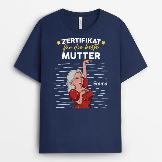 3035AGE2 zertifikat fur die beste stiefmutter  personalisiertes t shirt fur stiefmutter