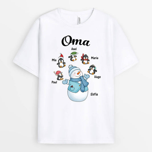 3039AGE1 opas papa schneemann  personalisiertes t shirt fur manner zu weihnachten