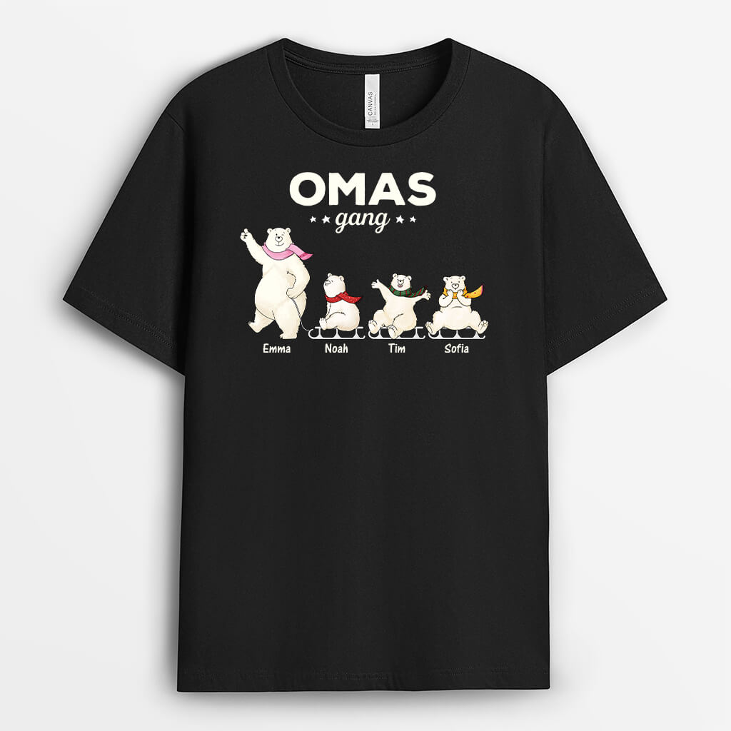 3048AGE1 omas bande eisbaren  personalisiertes t shirt fur omas