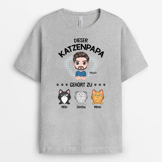 3050AGE2 diese katzenmama gehort zu  personalisiertes t shirt fur katzenliebhaber