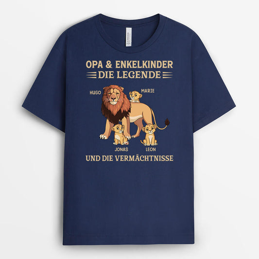 3057AGE1 die legende und die vermachtnisse lowe  personalisiertes t shirt fur manner