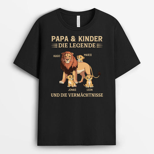 3057AGE2 die legende und die vermachtnisse lowe  personalisiertes t shirt fur manner