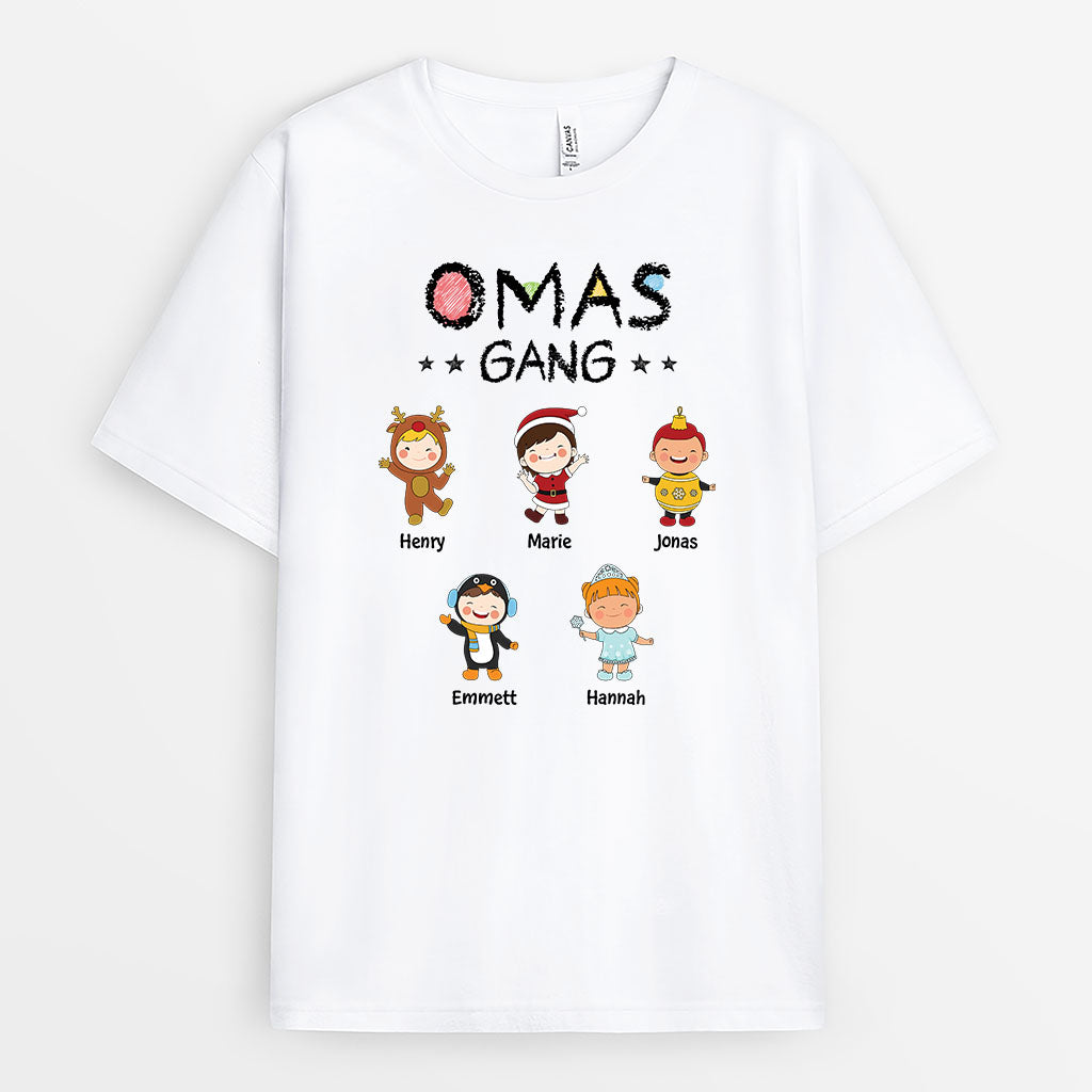 3059AGE1 omas mamas bande  personalisiertes t shirt fur damen zu weihnachten