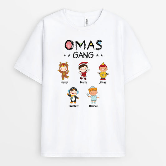 3059AGE1 omas mamas bande  personalisiertes t shirt fur damen zu weihnachten