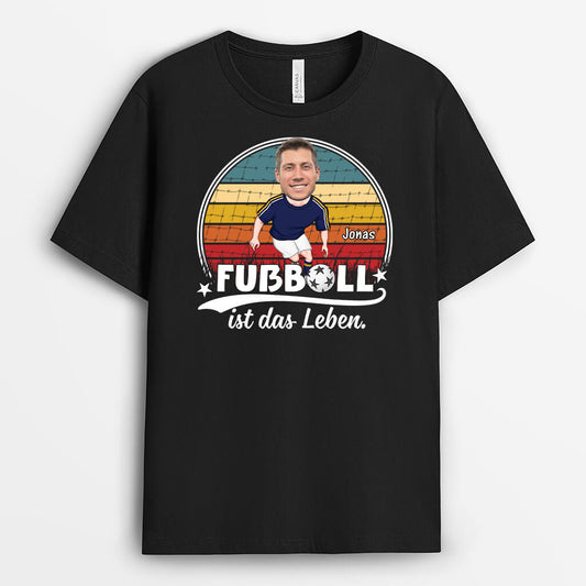 3061AGE1 fussball ist das leben  personalisiertes t shirt fur fussballfans