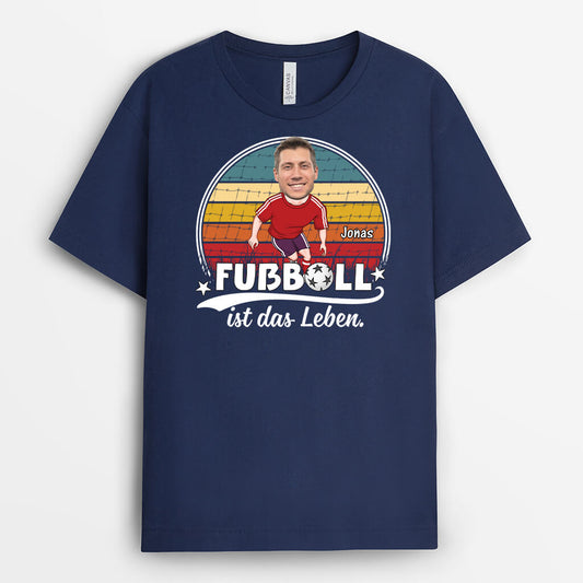 3061AGE2 fussball ist das leben  personalisiertes t shirt fur fussballfans