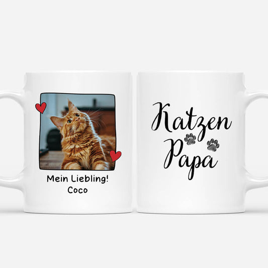 3072MGE1 katzenpapa  personalisierte tasse mit foto fur katzenliebhaber